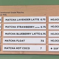 Menu  at Midori Matcha & Cafe  in Los Angeles