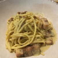 Vegan Cabonara  at Piano & Sano (formerly Vegetal Food by Grace) in Antwerpen