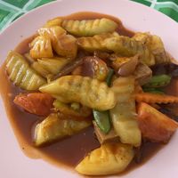sweet & sour stir fry with pineapple was amazingly good   at Jay 99 - Youta in Chiang Rai