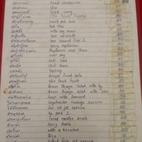 Specialties:  "Stir fried Swamp,"  the "survive" series,  "suki lead," and much more to entertain you while you wait for them to make your meal fresh.  CR's best English menu? at Jay 99 - Youta in Chiang Rai