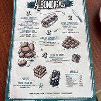 Menu  at La Bistroneta in Manzanares El Real