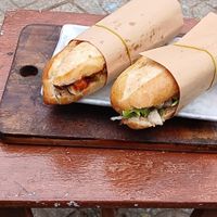 Vegan Banh Mi , Soya Sauce Noodles, Warm Sesame Nut Milks, Vegan Sushi, at Tiệm chay Chan Đà Lạt in Da Lat