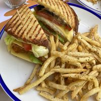 Club sandwich and chips  at GNOU in Athens