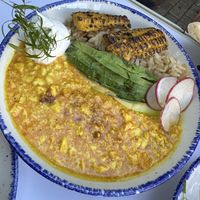 Amazing scrambled tofu  at GNOU in Athens