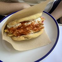 Handmade pita with mushroom gyro  at GNOU in Athens
