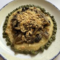 Sautéed mushrooms with parsnip purée  at GNOU in Athens