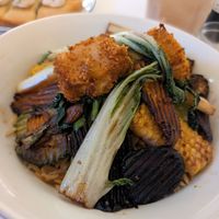 Rice and tofu bowl at GNOU in Athens