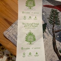 Even the receipt has a eco tilt  at Just Salad in West Hartford