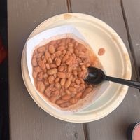 Pinto beans  at Elubia's Kitchen Isla Vista in Isla Vista