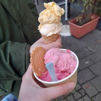 Strawberry, Raspberry, Mango and Clementine Ice Cream at Eis Café Dolce Vita in Kappelrodeck