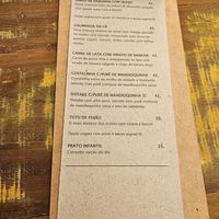 Cardápio at Cervejaria Raízes in Corrego Do Bom Jesus