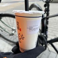 Oats latte is delicious   at Teazzi in Sunnyvale