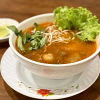 Noodle soupp  at New Start Vegetarian Food in Siem Reap