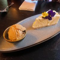 Vegan cheesecake and ice cream   at The Ship Tavern in London