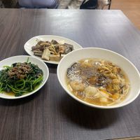 Vegan dumplings with veggies and tofu products  at Ruyi Vegetarian Restaurant in Pingtung