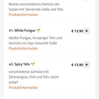 Vegane und vegetarische Gerichte. Allergene stehen in der Karte at Taste of Asia Germany in Chemnitz