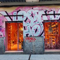 Store front at Veggie Room in Madrid