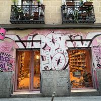 Entrance  at Veggie Room in Madrid