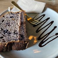 Banana bread with blueberries at Coffee Brew Düsseldorf CAFÉ & BAR in Dusseldorf
