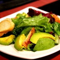 Avocado salad had a nice sweet sauce on it.  at Veggie Table in Ubud