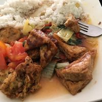 Vegan buffet.  at Veggie Table in Ubud