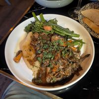Mushroom bourguignon at La Petite Maison in Brixham