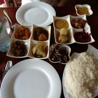 9 veg curries for 950 rupees! (Ask for veg, and you get extra dal as the 10th curry) at Lucky Fort in Galle