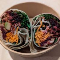 Beet & Farro Miso Orange Wrap at The Café in Kennett Square