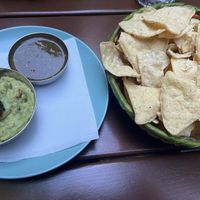 Guacamole, chips and salsa  at Las Adelitas in Prague