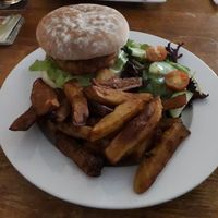 Amazing vegan burger at Red Deer in Sheffield