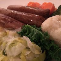 Fry’s sausages and mash  at Red Deer in Sheffield