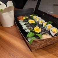 Edamame and Sushi at BBQ SUSHI MOMO in Gossau