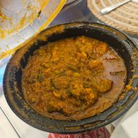 Vegetable masala curry. Comes with rice at Saravanaa Bhavan in Stamford