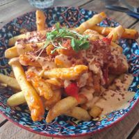 Vegan version of 'Naughty Fries' - May 2025 at Gig Shed Cafe in Isles Of Scilly