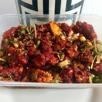 Crispy chilli baby corn at Brijwasi in Dubai