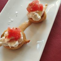Entrante de cortesía (confirmaron que era vegano) at Volterra Ristorante in Madrid