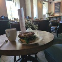 Kaffee & warmer Bagel at Coffeelatte / Cottbus in Cottbus