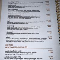 Plant based menu  at Romiet in Siem Reap
