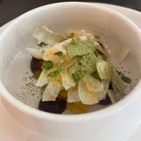 Panacotta de côco com ananás   at Mesa Cultural in Vila Baleira