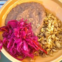 Beans & rice at Farmer and The Cook Cafe in Ojai