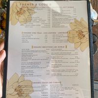 Menu - drinks  at Farmer and The Cook Cafe in Ojai