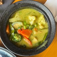 Green curry at Seasonal Tastes in Bangkok