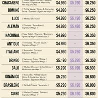 Hot dog options  at SCL - Dominó - T1 in Santiago