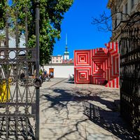 Outside of Café Morgal at Café Morgal in Brno