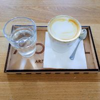 Cappuccino with Oat Milk at Café Morgal at Café Morgal in Brno