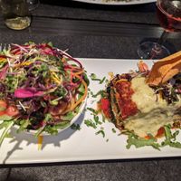 Gemüselasagne mit einem Salat at Petersilchen in Xanten