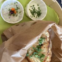 Garlic bread with dips  at Petersilchen in Xanten