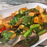 Tofu and holy basil. This was also really good. at Genuine Thai Food in Phuket