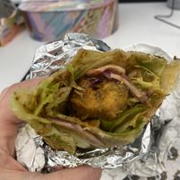 Vegan chicken tikka wrap  at Papa-Dum in London