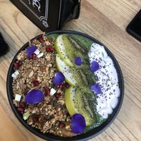 Green smoothie bowl at Little Bird Kitchen in Auckland